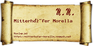 Mitterhöfer Morella névjegykártya